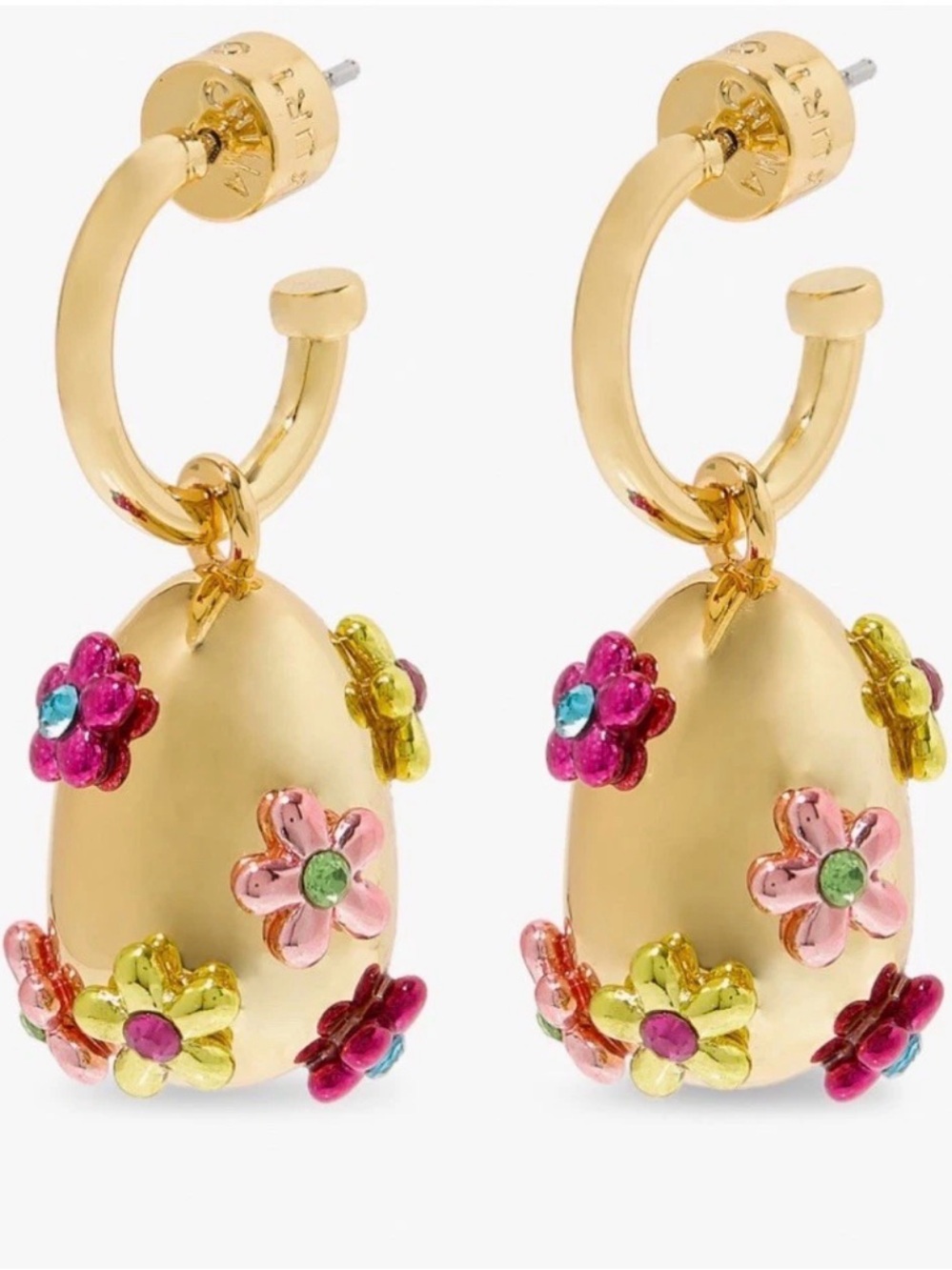 New Kurt Geiger RAINBOW FLORAL EARRINGS - Picture 4 of 9